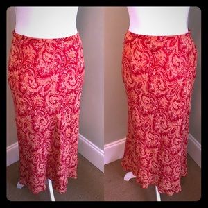 Ann Taylor Silk Skirt Size 6P